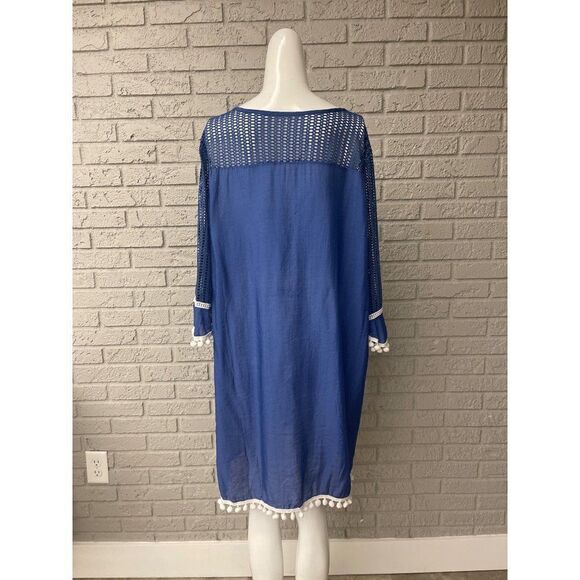 Embroidered PomPom House Dress Size 2XL - Picture 4 of 8